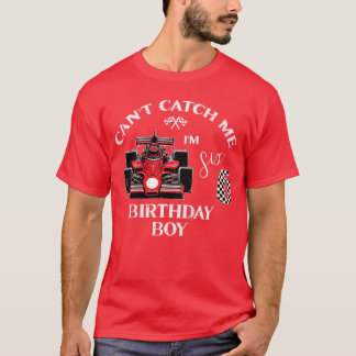 Camiseta Kids 6th Birthday Race Bday Boy Cant Catch Me Im 6