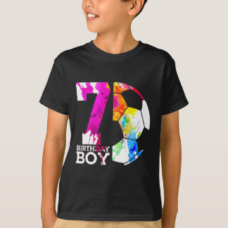 Camiseta Kids 7 Birthday Boy Soccer 7th Birthday