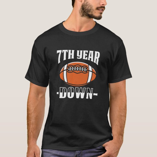 Camiseta Kids 7 Birthday Futebol Touchdown 7 Anos Bo (Frente)