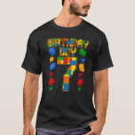 Camiseta Kids 7th Birthday Master Builder 7 Years Old Block<br><div class="desc">Kids 7th Birthday Master Builder 7 Years Old Block Building.</div>