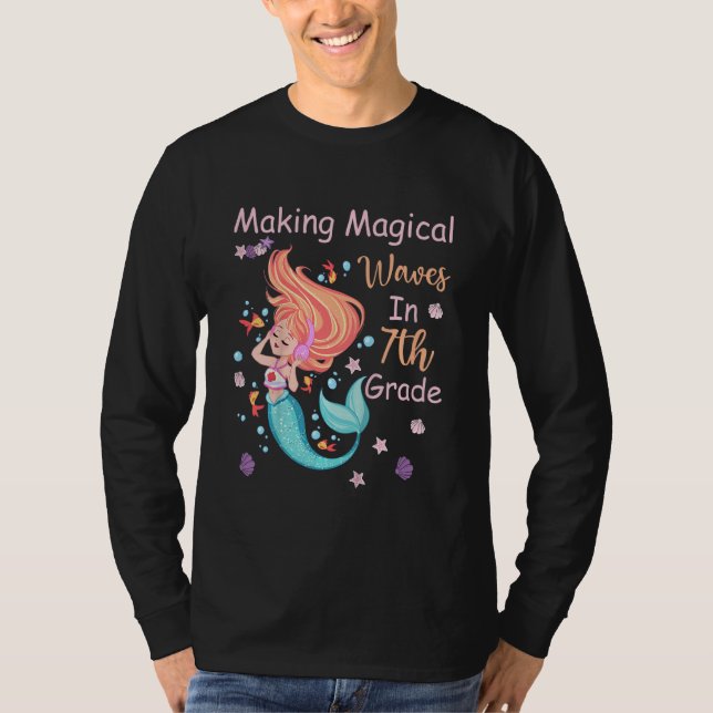 Camiseta Kids 7th Grade Mermaid Making Magical Waves Kids G (Frente)