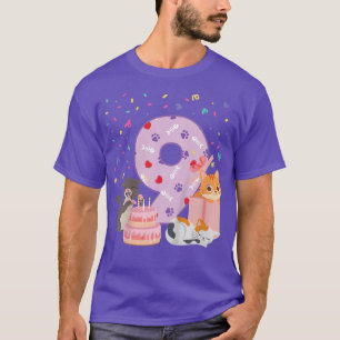 Camiseta Kids 9th Birthday Girl cute Cat outfit 9 years old