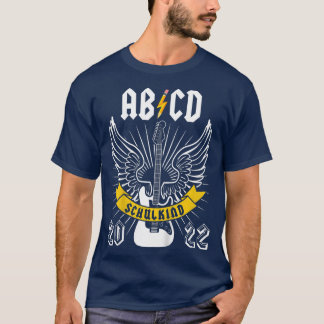 Camiseta Kids ABCD Rocker Music Guitar School Child 2022 Bo