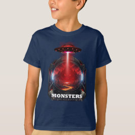 Camiseta Kids Alien Monster UFO Space Graphic T-Shirt