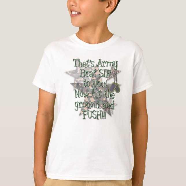 Camiseta Kids American Roupa Tee - Exército Brat Sir (Frente)