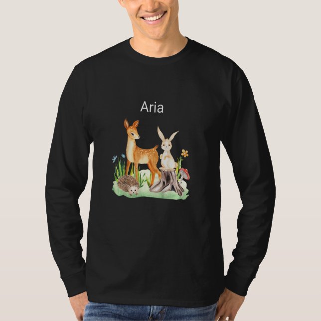 Camiseta Kids Animal deer rabbit hedgehog Aria (Frente)
