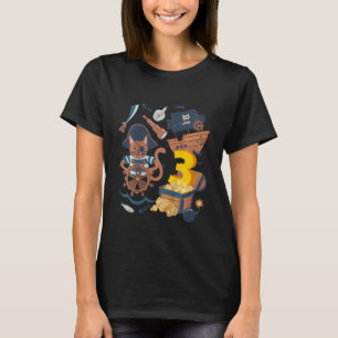 Camiseta Kids aniversário de 3 anos Cat Pirfit 3 Anos De Id