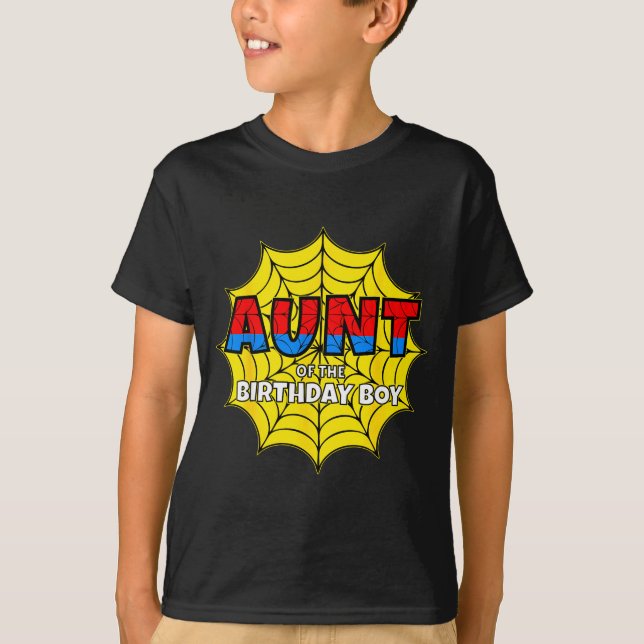 Camiseta Kids Aunt Of The Birthday Boy Sder Theme Party Mat (Frente)