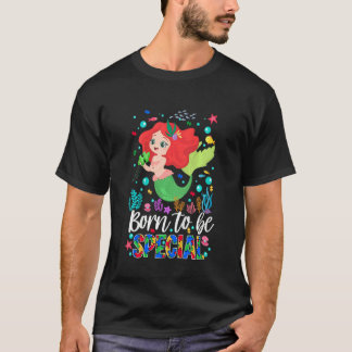 Camiseta Kids Autism Awareness Special Cute Girl Mermaid Se