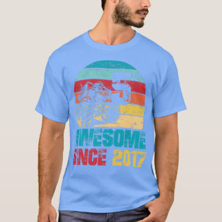 Camiseta Kids Awesome Since 2017 5th Birthday Monster Truck