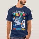 Camiseta Kids Baby Cute Shark Birthday Boy 3 Year Old GiftT<br><div class="desc">Kids Baby Cute Shark Birthday Boy 3 Year Old GiftThree Three  .</div>