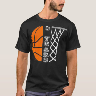 Camiseta Kids Basketball Birthday For Boys 9 Years Old Gift