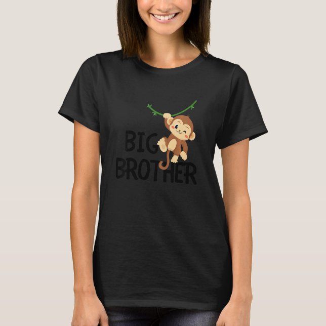 Camiseta Kids Big Brother Monkey Animal Best Bro Ever World (Frente)