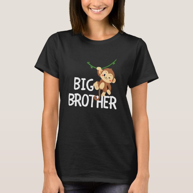Camiseta Kids Big Brother Monkey Animal Best Bro Ever World (Frente)