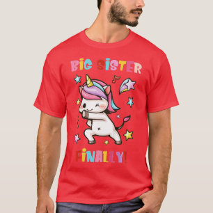 Camiseta Kids Big sister finally funny unicorn kids sister