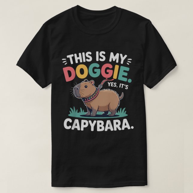 Camiseta Kids Capybara Is A Doggie Funny Kids  (Frente do Design)