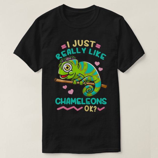 Camiseta Kids Chameleon Lizard Reptile  (Frente do Design)