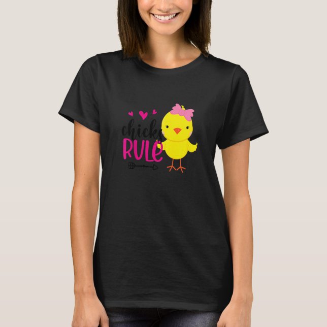 Camiseta Kids Chicks Rule Cute Chicken Baby Chicken Happy E (Frente)