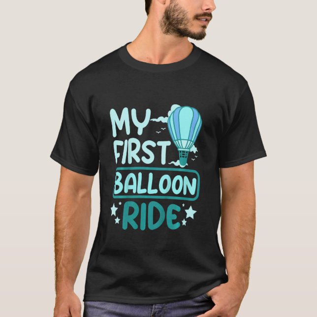 Camiseta Kids Children my first hot air balloon ride (Frente)