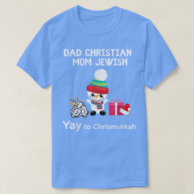 Camiseta Kids Chrismukkah Cute Snowman Hanukkah Christmas  (Frente do Design)