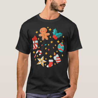 Camiseta Kids Christmas Cookie tee festive gingerbread cand