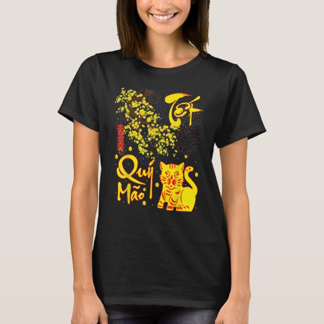 Camiseta Kids Chuc Mung Nam Moi Tet Quy Mao 2023 Lucky  Cut (Frente)