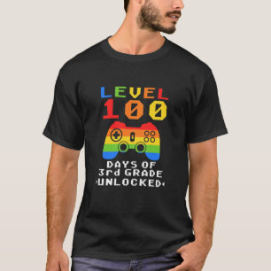 Camiseta Kids Colorful Level 100 Days Of 3Rd Grade Unlocked