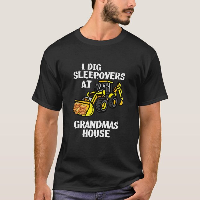 Camiseta Kids Construction Loader Excavator I Dig Sleepover (Frente)