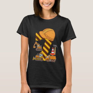 Camiseta Kids Construction Truck 7 Birthday Boy Excavator 7