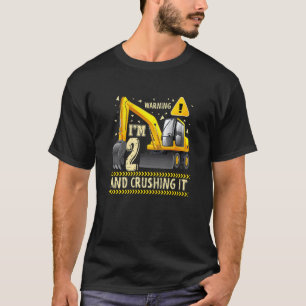 Camiseta Kids Construction Truck segundo aniversário 2 Anos
