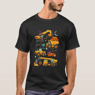 Camiseta Kids Construction Vehicle Halloween Crane Truck