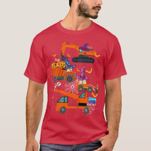 Camiseta Kids Construction Vehicle Halloween Crane Truck
