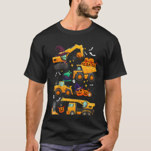 Camiseta Kids Construction Vehicle Halloween Crane Truck