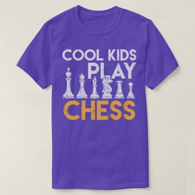 Camiseta Kids Cool Kids Play Chess Club Player Master Boys  (Frente do Design)