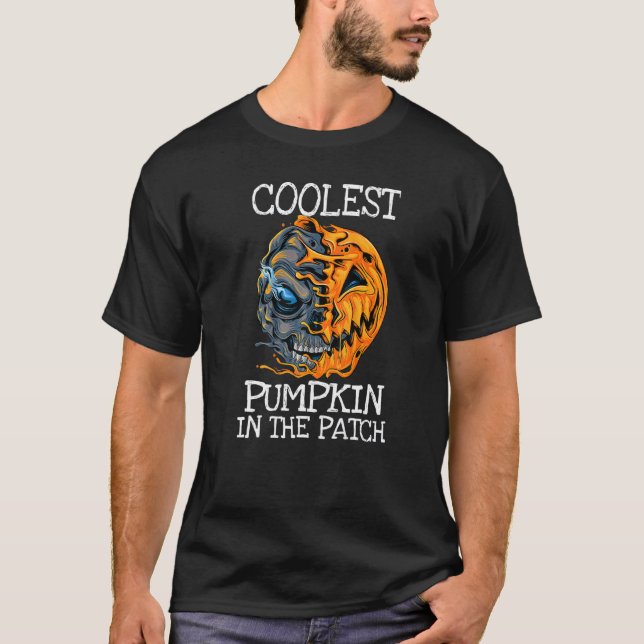 Camiseta Kids Coolest Pumpkin In The Patch Toddler Boys Hal (Frente)