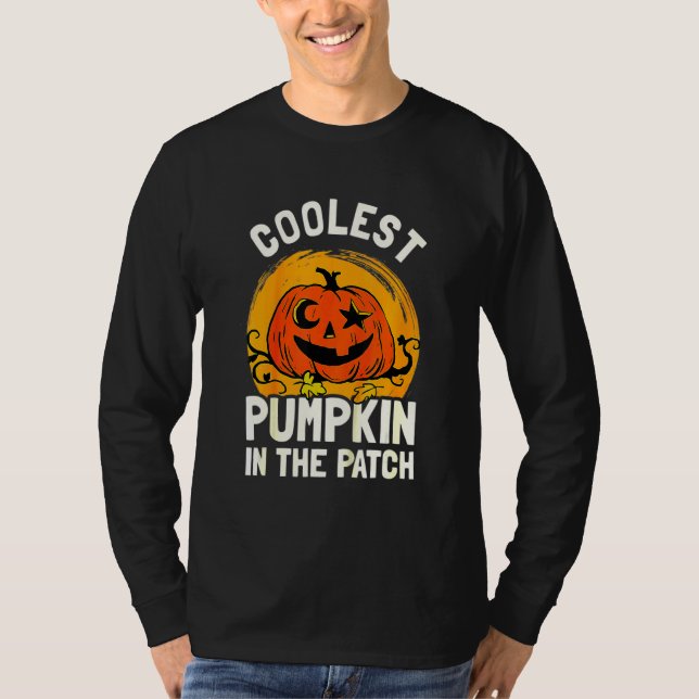Camiseta Kids Coolest Pumpkin In The Patch Toddler Boys Hal (Frente)
