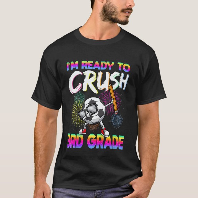 Camiseta Kids Crush 3rd Grade Elementary School Soccer Play (Frente)