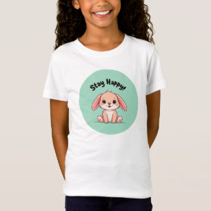 Camiseta Kids Cute T-Shirts Design Para Ficar Feliz