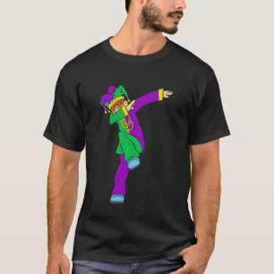Camiseta Kids Dabbing Jester Mardi Gras Carnaval Parada Mas