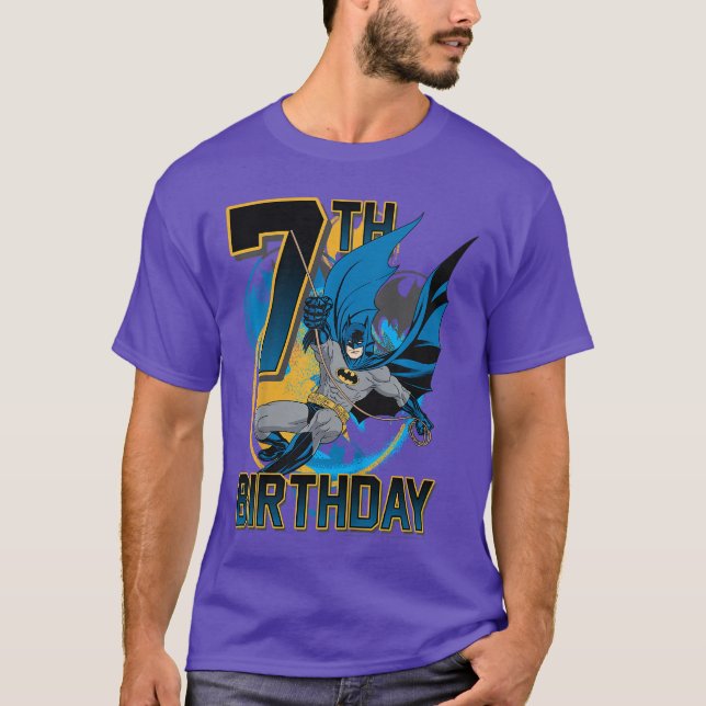 Camiseta Kids DC Comics Batman 7th Birthday Action Shot fri (Frente)