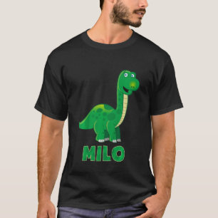 Camiseta Kids Dino dinossauro nome Milo
