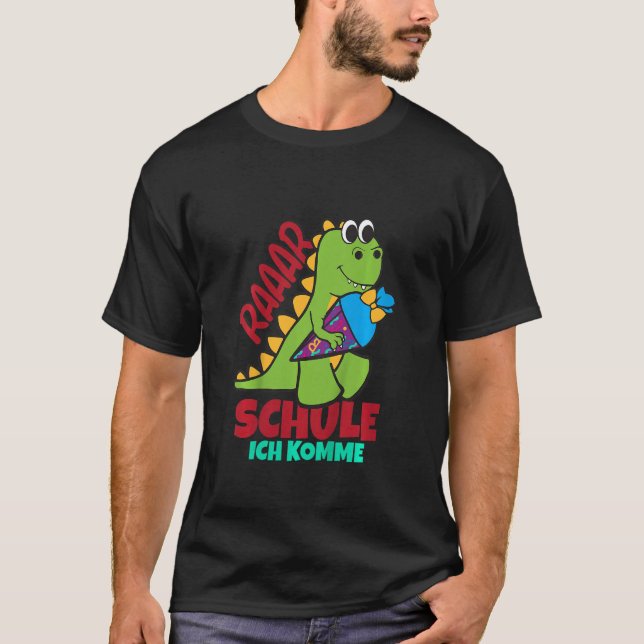 Camiseta Kids Dino School Dinosaur School Cone I Come (Frente)