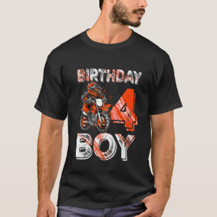 Camiseta Kids Dirt Bike 4th Birday Dirtbike