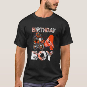 Camiseta Kids Dirt Bike 4th Birday Dirtbike
