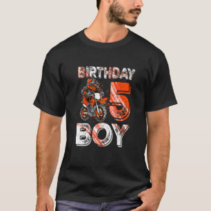 Camiseta Kids Dirt Bike 5 Birthday Dirtbike