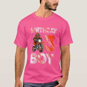 Camiseta Kids Dirt Bike aniversário de 3 anos Dirtbike