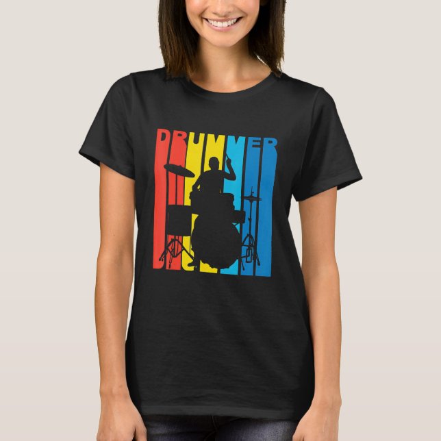Camiseta Kids drums, drums tshirt for kids, drummer girls,  (Frente)