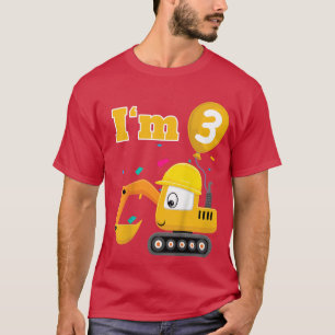 Camiseta Kids Ecavator Digger Bulldozer Im 3 Third 3r