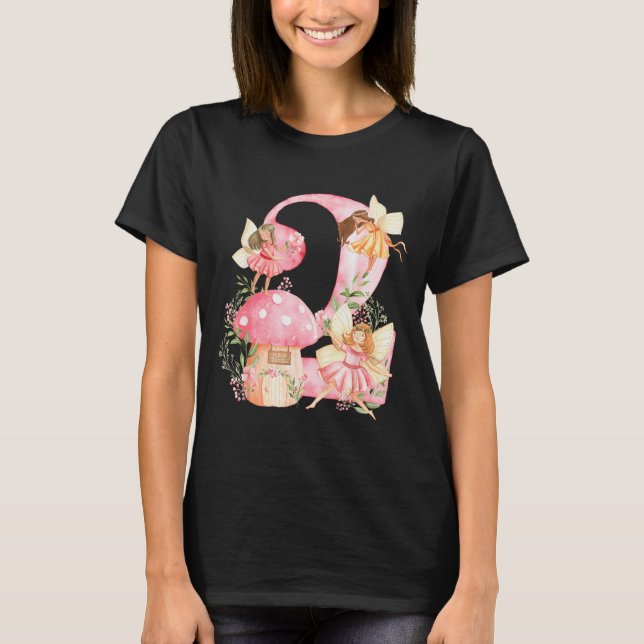 Camiseta Kids Fairy 2nd Birthday Girl Party Magical Fairy B (Frente)