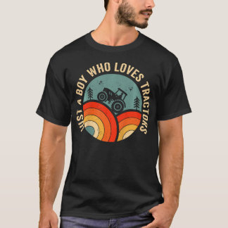 Camiseta Kids Farm Lifestyle Just A Boy Who Loves Tractors 